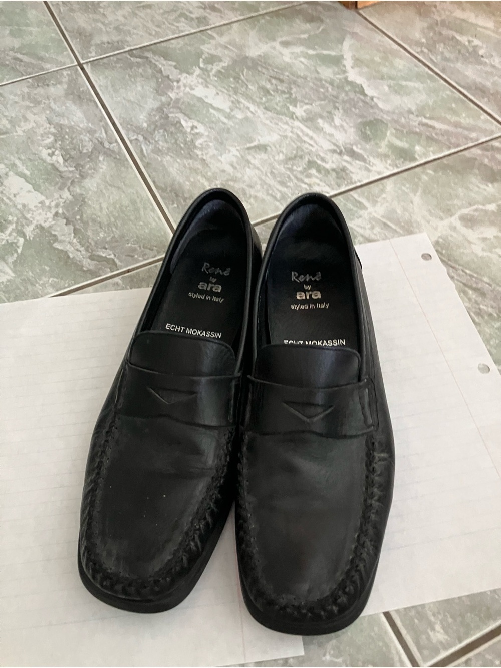 Women's Rene by Ara Echte Mokassin Leather Loafers size 9